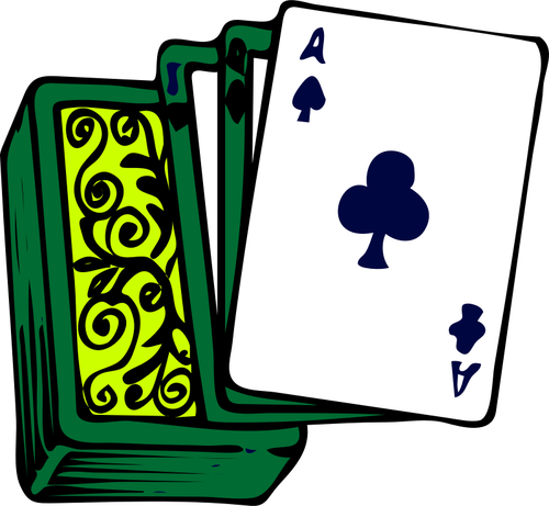 Poker karty paluby Vektor Klipart