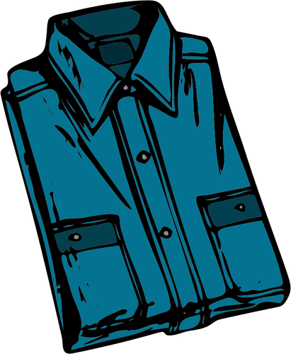 Blauen gefalteten Hemd-Vektor-Bild
