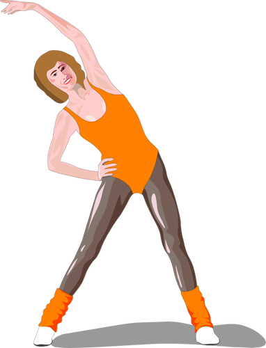 Kobieta w aerobiku strÃ³j wektorowa