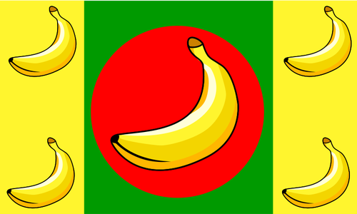 Drapeau de la RÃ©publique bananiÃ¨re vector image