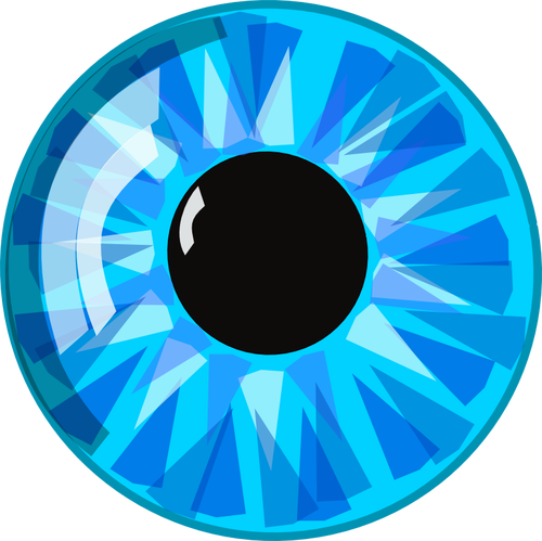 Image vectorielle de le Å“il de cristal bleu