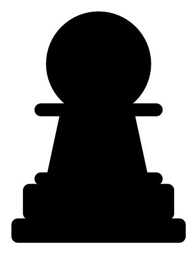 Chesspiece peÃ³n silueta vector de la imagen