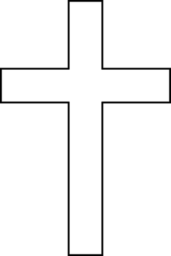 Vektor-Bild des weiÃŸen Kreuzes