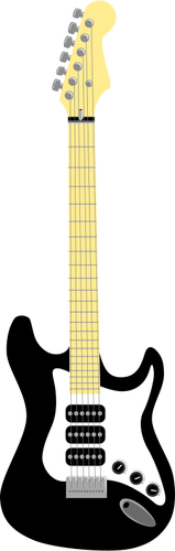 Illustrazione vettoriale di chitarra nera