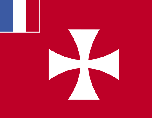 Frankrike Wallis- og FutunaÃ¸yene flagg vektor bilde