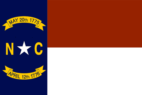 Wektor Flaga stanowa Karoliny PÃ³Å‚nocnej