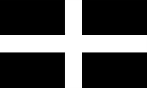 Vlajka Cornwall ve vektorovÃ©m formÃ¡tu