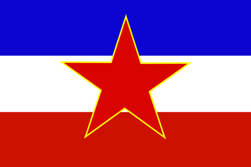 Bandeira da JugoslÃ¡via vector clipart