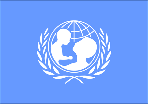 Flagge der Unicef