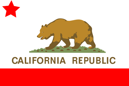 Bandera del estado de California vector