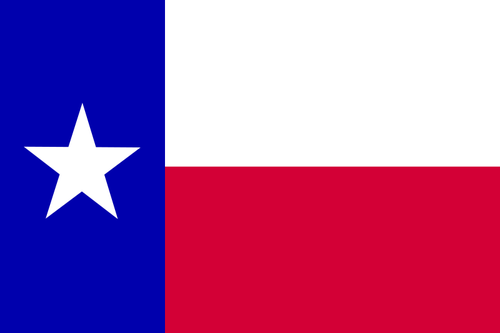 Grafika wektorowa flagi stanu Teksas