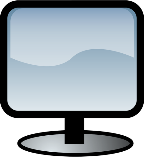 Dator platt monitor symbol vektor illustration