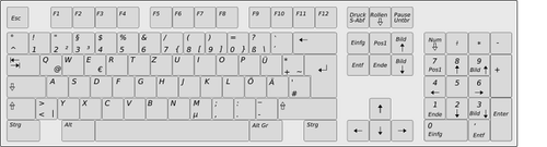 Deutschen Computer-Tastatur-Vektor-illustration