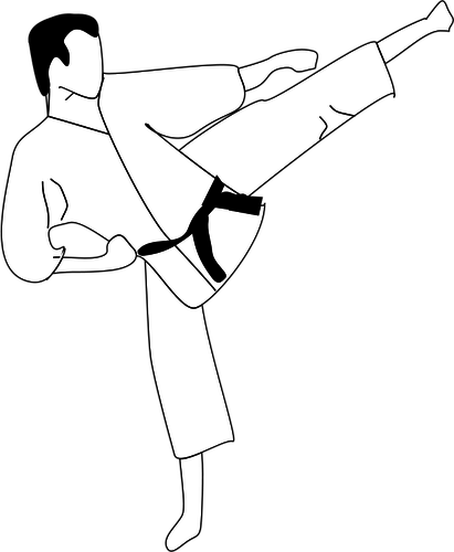 StanowiÄ‡ wektor clipart czÅ‚owieka w karate