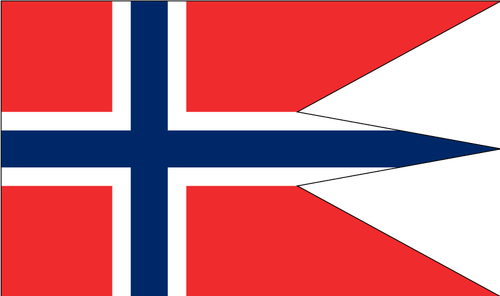 Norske stat og krigen flagg vektor bilde
