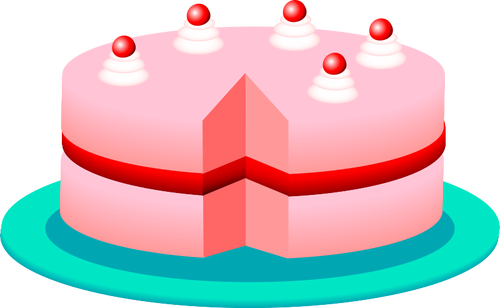Imagem vetorial de bolo rosa