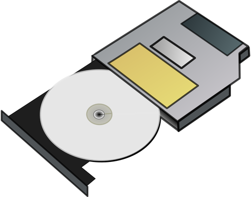 Slim-CD-Laufwerk-Vektor-illustration
