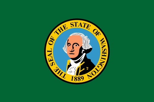 Vector de dibujo de la bandera del estado de Washington