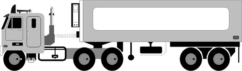 Image vectorielle de camion conteneur mobile de ravitaillement