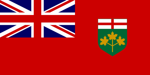 Vektor-Flagge von Ontario Kanada
