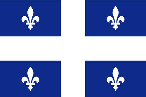 Vector flag of Quebec