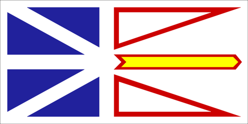 Vlajka kanadskÃ© provincii Newfoundland a Labrador Vektor Klipart