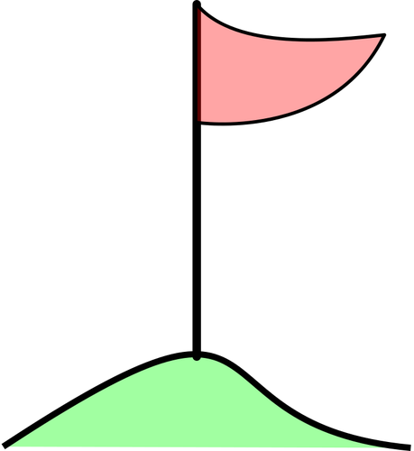 Grafika wektorowa flaga golf