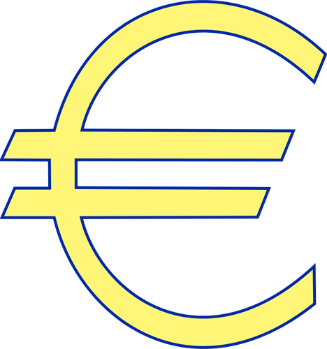 MonetÃ¤ra euro symbol vector