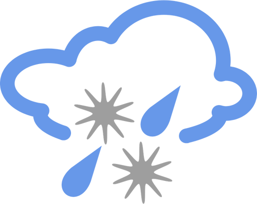 Eis-Regen-Wetter-Symbol-Vektor-Bild