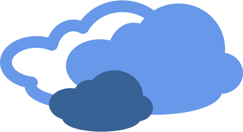 Zware wolken weerbeeld symbool vector