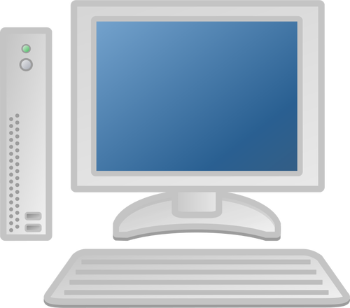 Immagine vettoriale sottile computer desktop