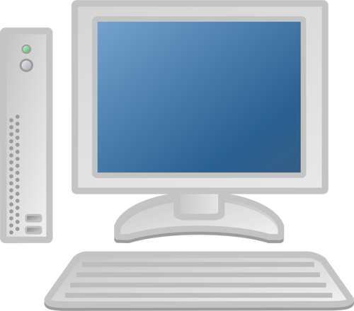 Immagine vettoriale sottile computer desktop