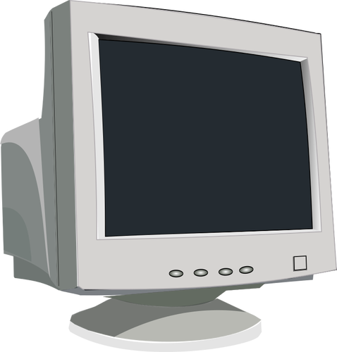 GrÃ¡ficos vetoriais um monitor de computador CRT velho