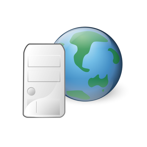 World wide web server icon vector drawing