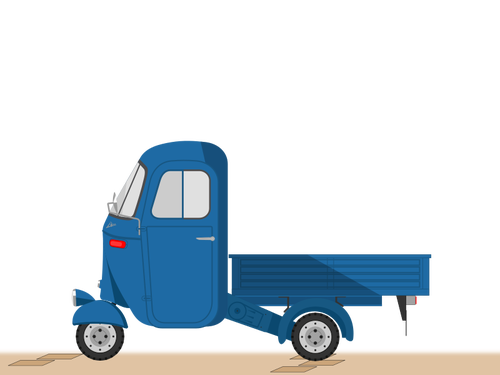 Desene animate albastru camion