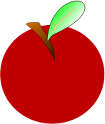 VektorovÃ© ilustrace malÃ© ÄervenÃ© jablko