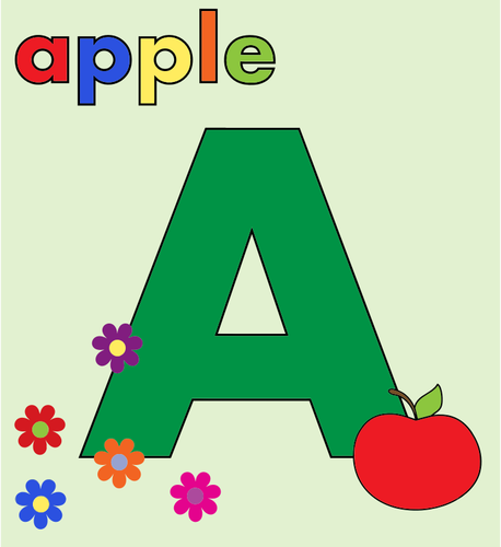 Apple med alfabetet A