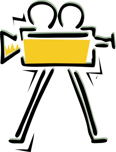 Movie camera recording sign vector image