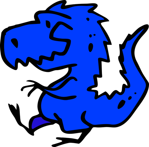 Ilustrace abstraktnÃ­ modrÃ½ dinosaurus