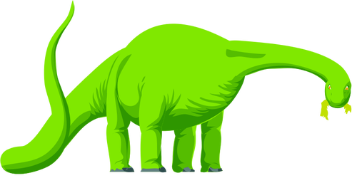 Vector image of dino looking right