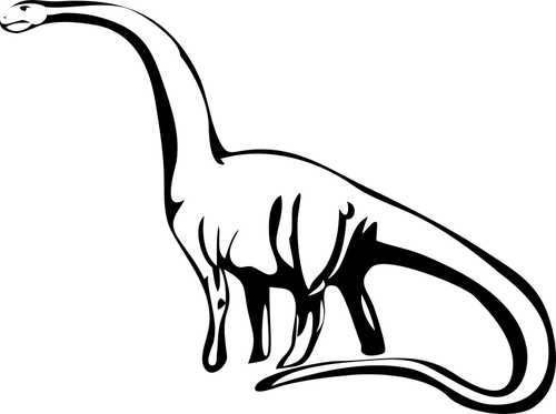 Contur graficÄƒ vectorialÄƒ de dinozaur