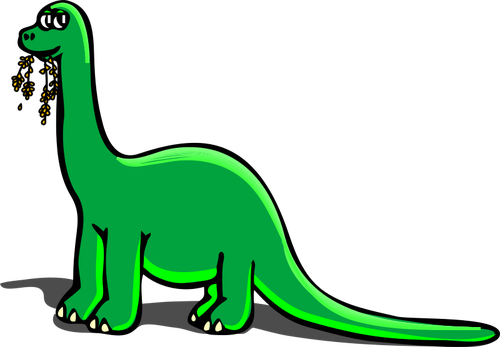 Dibujos animados vector clip art de dinosaurio
