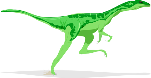 Imagen de vector de dinosaurio corriendo
