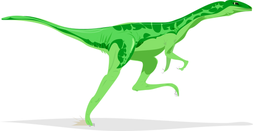 Imagen de vector de dinosaurio corriendo