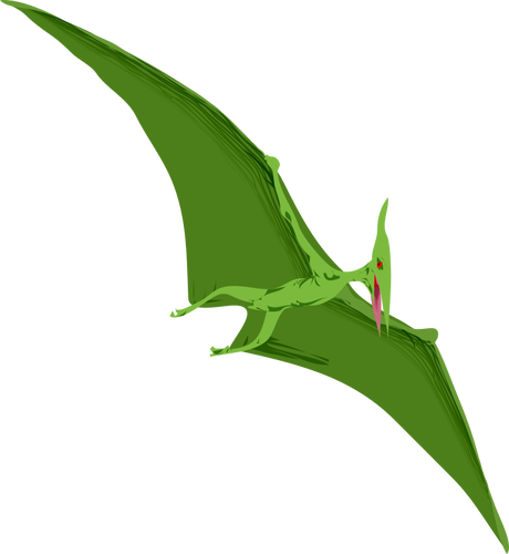 Vector de dibujo de reptil en vuelo