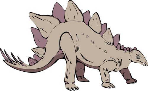 Dinosaurio con pinchos vector posterior de la imagen