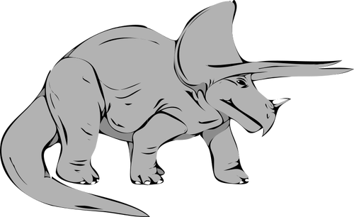 Dinosaur med lang hale vector illustrasjon