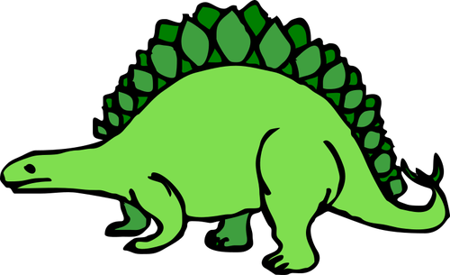 Vector afbeelding van stevige dinosaur