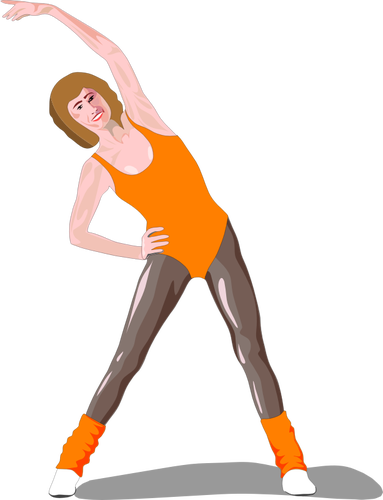 Imagen de vector de color de una chica fitness