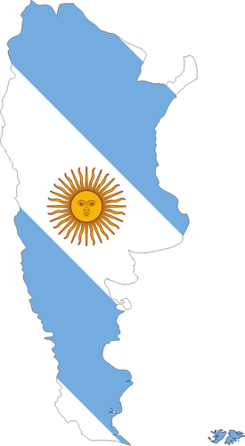 Mapa Argentyny z opÃ³Åºnieniem